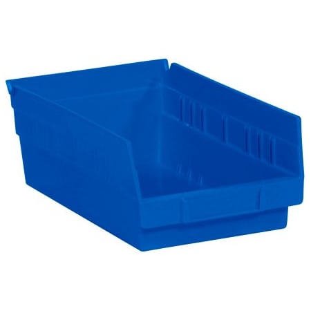 Bsc Preferred 11 5/8 x 6 5/8 x 4'' Blue Plastic Shelf Bin Boxes, 30PK BUY00013199